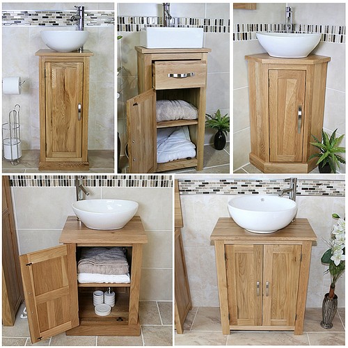 Bathroom vanity unit oak - |,