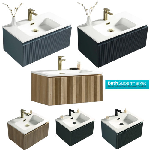 Wall hung fluted - wall, vanity