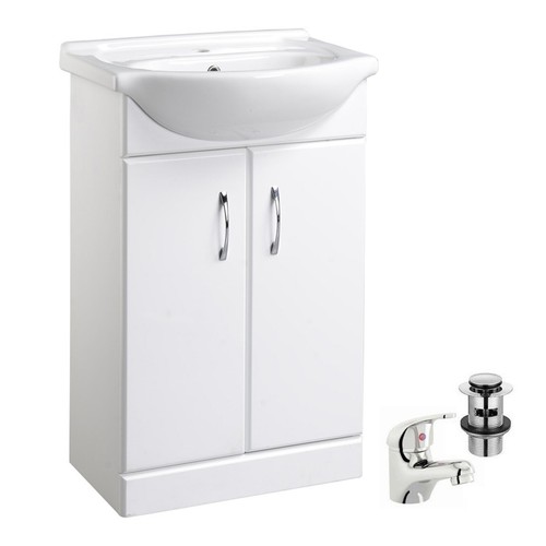 White 550mm two door - two,