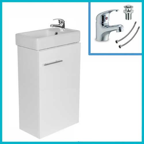 White gloss bathroom vanity - gloss,