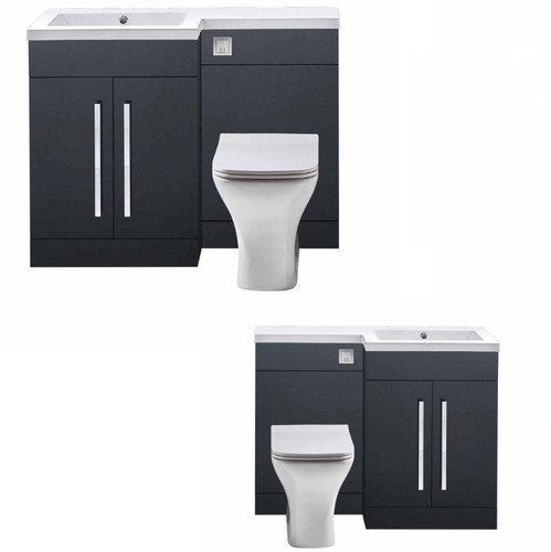 Bathroom grey vanity - grey, furniture