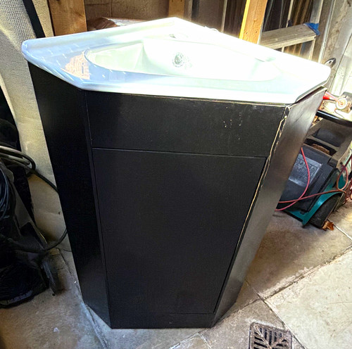 Corner vanity unit - vanity, with