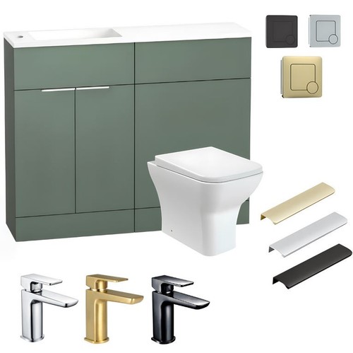 1000mm green vanity - vanity, wc