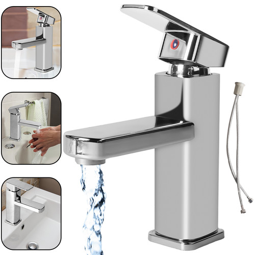 Sliver bathroom sink tap with - sink,