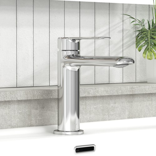 Luxe round mono basin - round, mixer