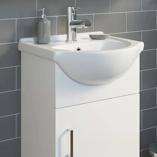 White gloss semi recessed - gloss, semi-recessed