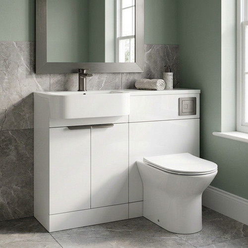 Shape white vanity - p,